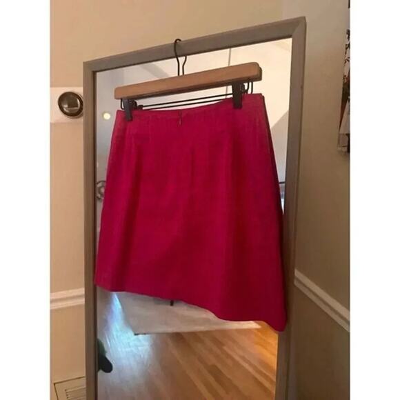 Cache Women’s Hot Pink Textured A-Line Skirt Size 8 Career Cocktail Party - Picture 2 of 4